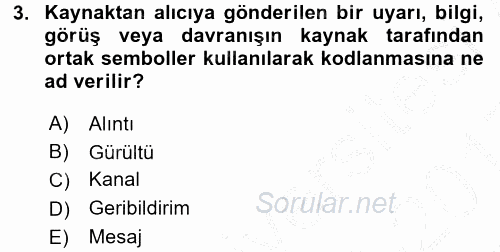 Odalar Bölümü Yönetimi 2016 - 2017 3 Ders Sınavı 3.Soru