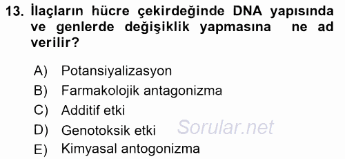 Temel Sağlık Hizmetleri 2016 - 2017 Dönem Sonu Sınavı 13.Soru