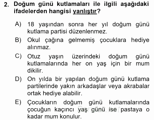 Sosyal Davranış ve Protokol 2016 - 2017 Dönem Sonu Sınavı 2.Soru