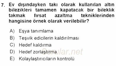 Suç Önleme Modelleri 2015 - 2016 Dönem Sonu Sınavı 7.Soru