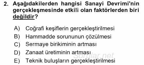 Sosyal Sorunlar 2016 - 2017 Dönem Sonu Sınavı 2.Soru