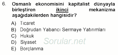 Aile Ekonomisi 2012 - 2013 Dönem Sonu Sınavı 6.Soru