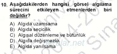 Okulöncesinde Materyal Geliştirme 2014 - 2015 Ara Sınavı 10.Soru