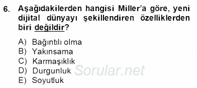 Okulöncesinde Materyal Geliştirme 2014 - 2015 Ara Sınavı 6.Soru