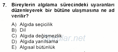 Okulöncesinde Materyal Geliştirme 2014 - 2015 Ara Sınavı 7.Soru