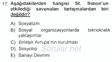 Davranış Bilimleri 1 2012 - 2013 Tek Ders Sınavı 17.Soru