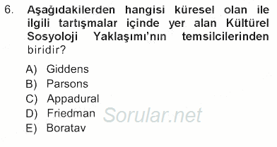 Davranış Bilimleri 1 2012 - 2013 Tek Ders Sınavı 6.Soru