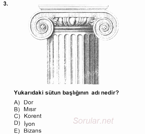 Görsel Kültür 2013 - 2014 Tek Ders Sınavı 3.Soru