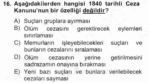 Temel İnsan Hakları Bilgisi 2 2012 - 2013 Ara Sınavı 16.Soru