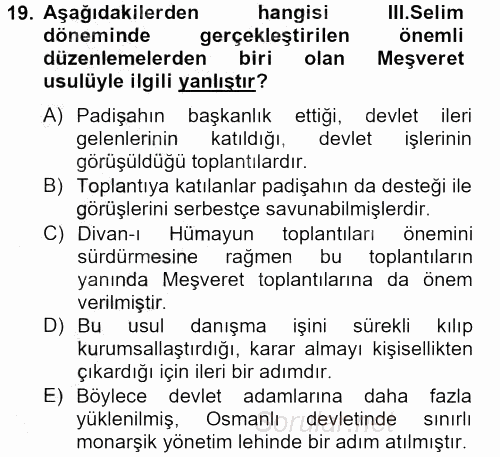 Temel İnsan Hakları Bilgisi 2 2012 - 2013 Ara Sınavı 19.Soru