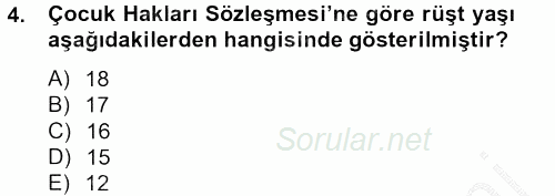 Temel İnsan Hakları Bilgisi 2 2012 - 2013 Ara Sınavı 4.Soru