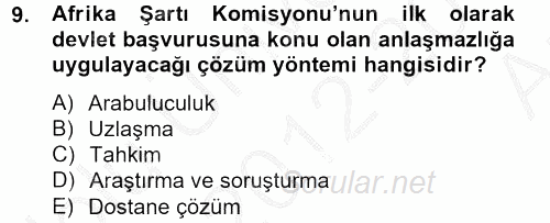 Temel İnsan Hakları Bilgisi 2 2012 - 2013 Ara Sınavı 9.Soru