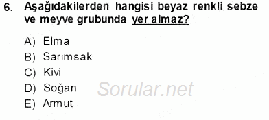 Anne Ve Çocuk Beslenmesi 2013 - 2014 Ara Sınavı 6.Soru