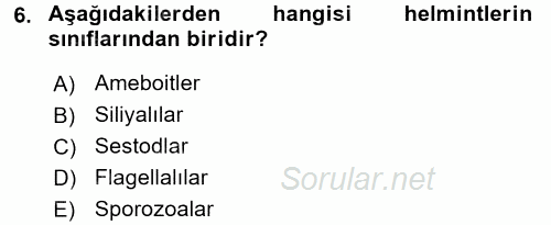 Gıda Güvenliğinin Temel Prensipleri 2016 - 2017 Dönem Sonu Sınavı 6.Soru