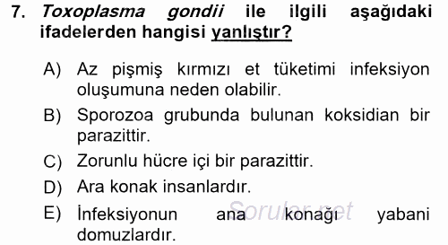 Gıda Güvenliğinin Temel Prensipleri 2016 - 2017 Dönem Sonu Sınavı 7.Soru