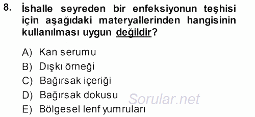 Viroloji 2013 - 2014 Dönem Sonu Sınavı 8.Soru