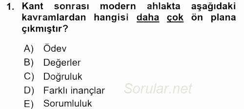 İşletmelerde Sosyal Sorumluluk Ve Etik 2017 - 2018 3 Ders Sınavı 1.Soru