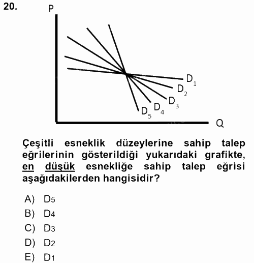 İktisada Giriş 1 2017 - 2018 Ara Sınavı 20.Soru