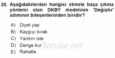 Bireyler Arası İletişim 2015 - 2016 Dönem Sonu Sınavı 20.Soru