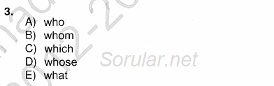 Bağlamsal Dilbilgisi 4 2012 - 2013 Ara Sınavı 3.Soru