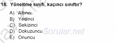 Rehberlik 2014 - 2015 Ara Sınavı 18.Soru