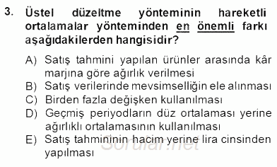 Satış Yönetimi 2014 - 2015 Dönem Sonu Sınavı 3.Soru