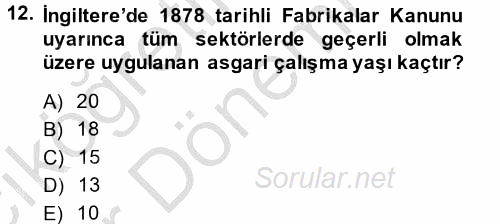 Sosyal Politika 2 2014 - 2015 Ara Sınavı 12.Soru