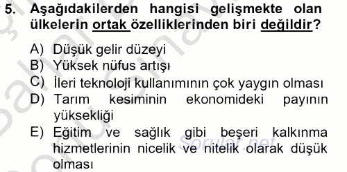 Uluslararası Kamu Maliyesi 2012 - 2013 Dönem Sonu Sınavı 5.Soru