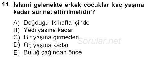 Sosyal Davranış ve Protokol 2014 - 2015 Ara Sınavı 11.Soru