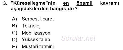 Ulaştırma Sistemleri Ve Yönetimi 2016 - 2017 Ara Sınavı 3.Soru