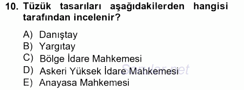 Kamu Özel Kesim Yapısı Ve İlişkileri 2012 - 2013 Ara Sınavı 10.Soru