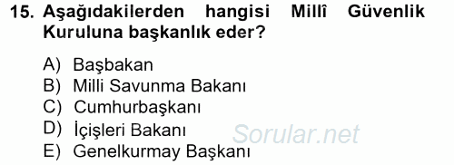 Kamu Özel Kesim Yapısı Ve İlişkileri 2012 - 2013 Ara Sınavı 15.Soru