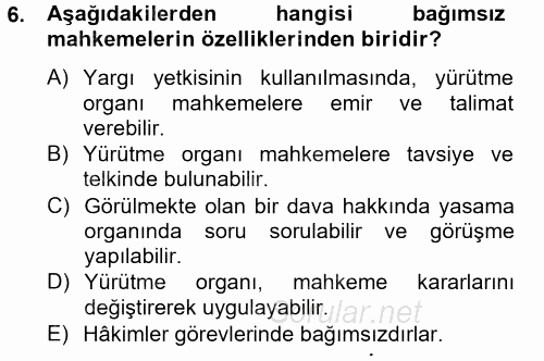 Kamu Özel Kesim Yapısı Ve İlişkileri 2012 - 2013 Ara Sınavı 6.Soru