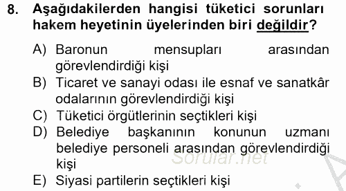 Kamu Özel Kesim Yapısı Ve İlişkileri 2012 - 2013 Ara Sınavı 8.Soru