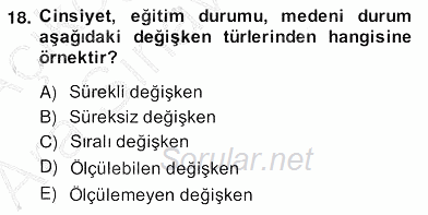 Marka İletişiminde Analiz ve Araştırma 1 2013 - 2014 Ara Sınavı 18.Soru