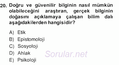 Marka İletişiminde Analiz ve Araştırma 1 2013 - 2014 Ara Sınavı 20.Soru