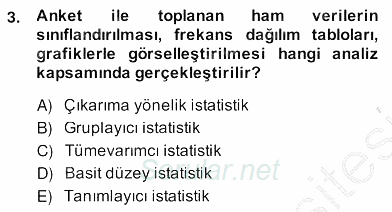 Marka İletişiminde Analiz ve Araştırma 1 2013 - 2014 Ara Sınavı 3.Soru