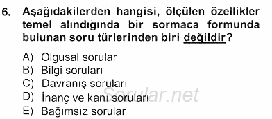 Marka İletişiminde Analiz ve Araştırma 1 2013 - 2014 Ara Sınavı 6.Soru