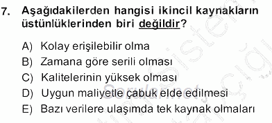 Marka İletişiminde Analiz ve Araştırma 1 2013 - 2014 Ara Sınavı 7.Soru