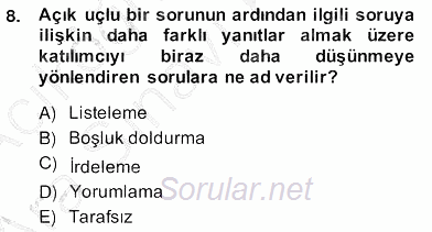 Marka İletişiminde Analiz ve Araştırma 1 2013 - 2014 Ara Sınavı 8.Soru