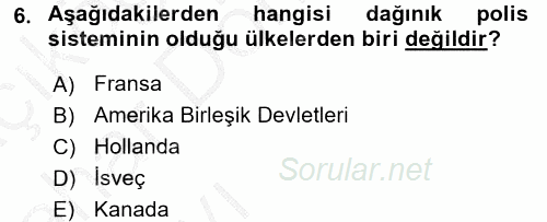 Suç Sosyolojisi 2016 - 2017 Ara Sınavı 6.Soru