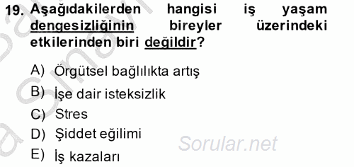 Yeni Teknolojiler ve Çalışma Hayatı 2014 - 2015 Ara Sınavı 19.Soru