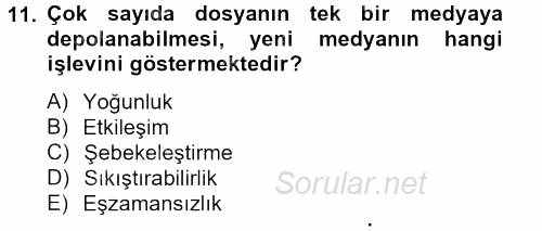 Film ve Video Kültürü 2012 - 2013 Dönem Sonu Sınavı 11.Soru