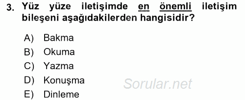 Satış Teknikleri 2017 - 2018 Dönem Sonu Sınavı 3.Soru