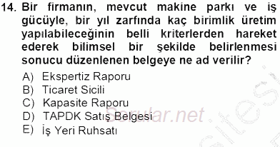 Belge Yönetimi ve Ofis Uygulamaları 2013 - 2014 Tek Ders Sınavı 14.Soru