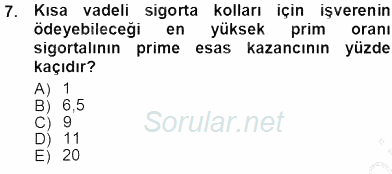 Belge Yönetimi ve Ofis Uygulamaları 2013 - 2014 Tek Ders Sınavı 7.Soru