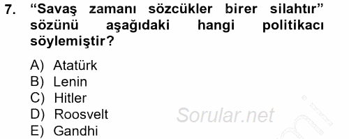 İletişim Sosyolojisi 2014 - 2015 Ara Sınavı 7.Soru