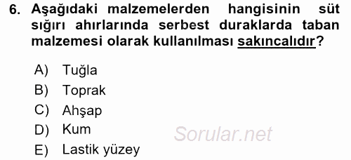 Tarımsal Yapılar ve Sulama 2016 - 2017 3 Ders Sınavı 6.Soru