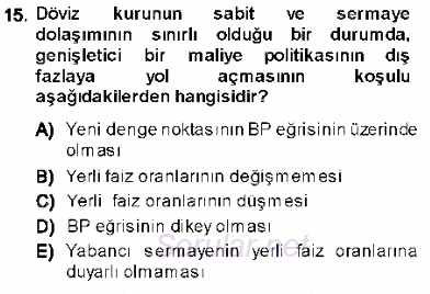 Maliye Politikası 1 2013 - 2014 Ara Sınavı 15.Soru