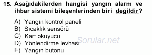 Isıtma Havalandırma ve Klima Sistemlerinde Enerji Ekonomisi 2013 - 2014 Tek Ders Sınavı 15.Soru